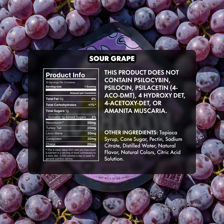 Sour Grape Extra-Strength Mushroom Gummies