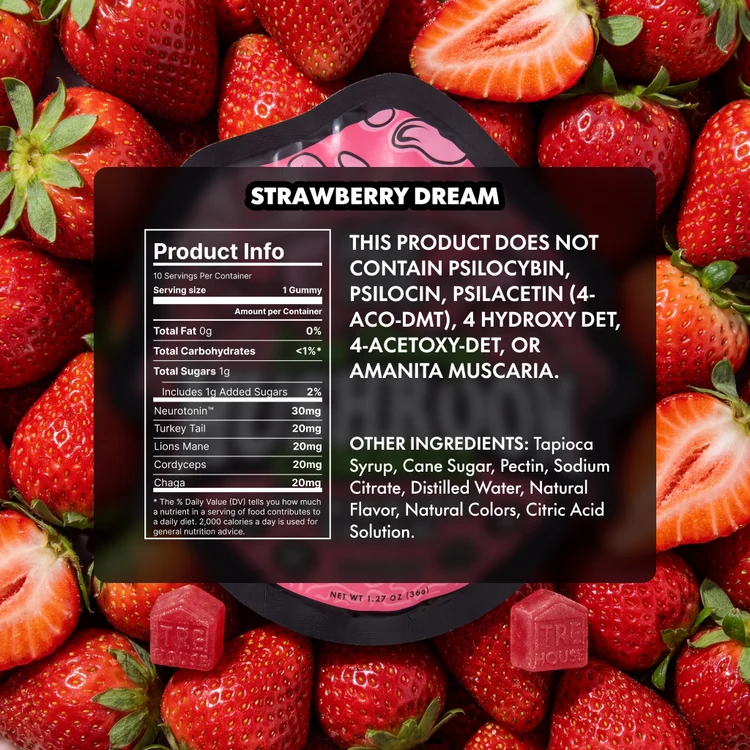 Strawberry Dream Extra-Strength Mushroom Gummies