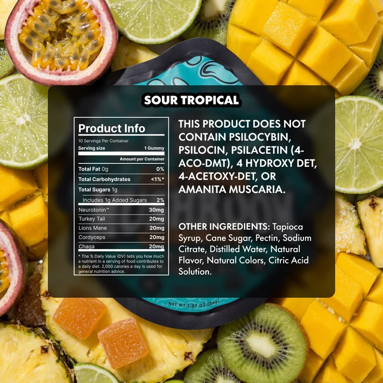 Sour Tropical Extra-Strength Mushroom Gummies